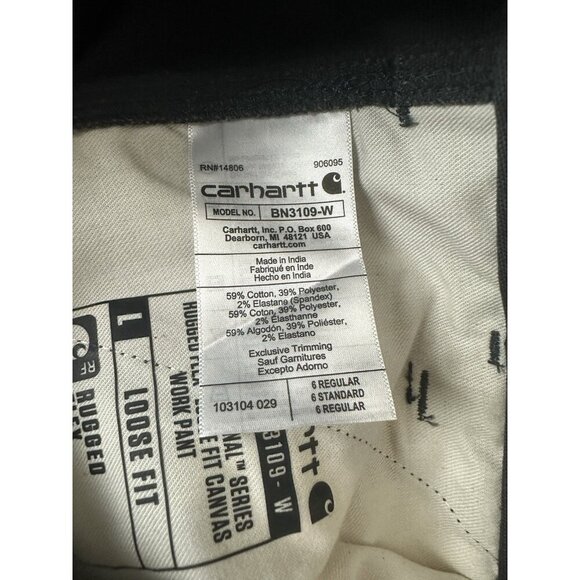 Carhartt Rugged Professional Series Rugged Flex Loose Fit Canvas Pants Gray Sz 6 - Picture 10 of 16